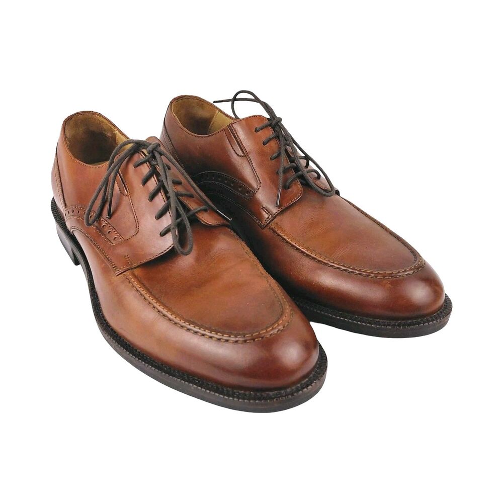 Johnston & Murphy Men's Mc Grath Brown Apron Toe Leather Oxford Dress Shoes 9M